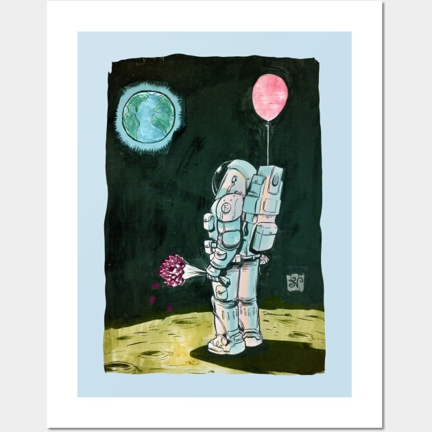 Astronaut Wall Art by francoviglino